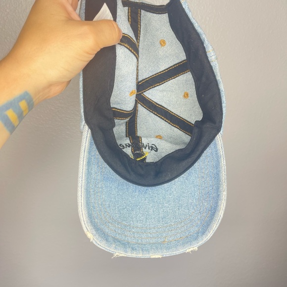 Give Me Space Jean Distressed Adjustable Dad Cap Hat - Picture 5 of 5